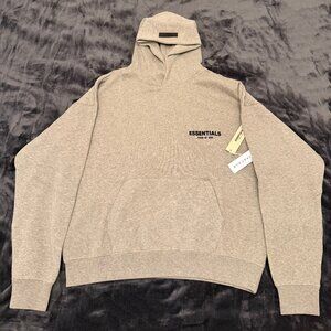 Authentic Essential Fear or God Dark Oat Hoodie Brand New with Tag